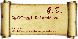 Györgyi Doloróza névjegykártya